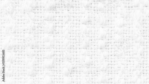  Vector white natural linen fabric texture background. White fabric jute hessian sackcloth canvas woven gauze texture pattern in light white color blank. Natural linen and cotton cloth texture decorat
