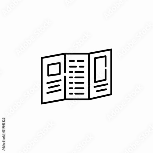 brochure flyer icon sign vector