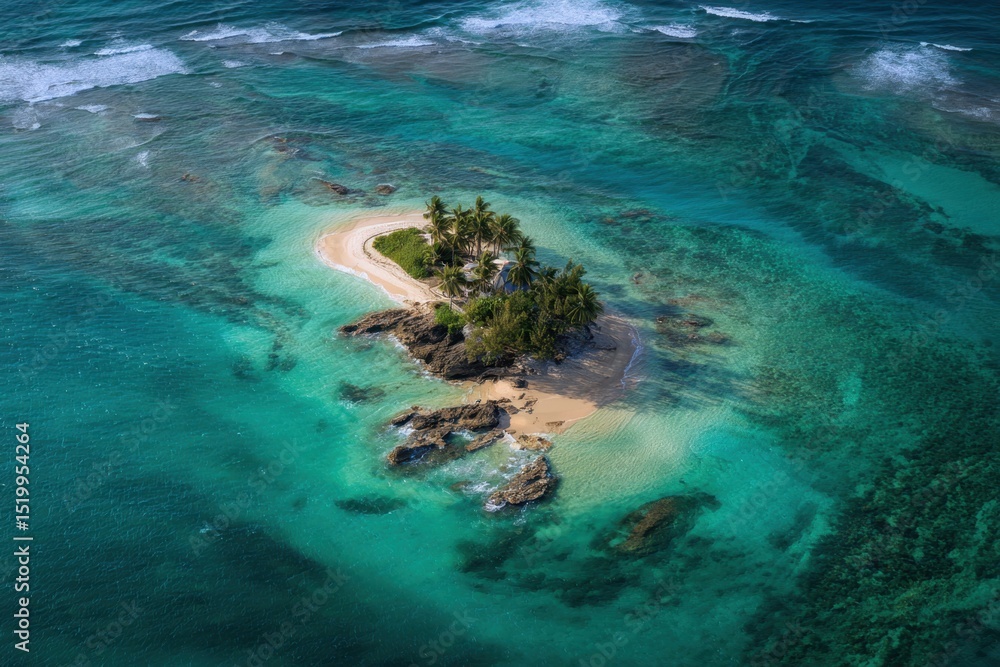 Fototapeta premium Exotic Tropical Island Paradise Destination with Crystal Water