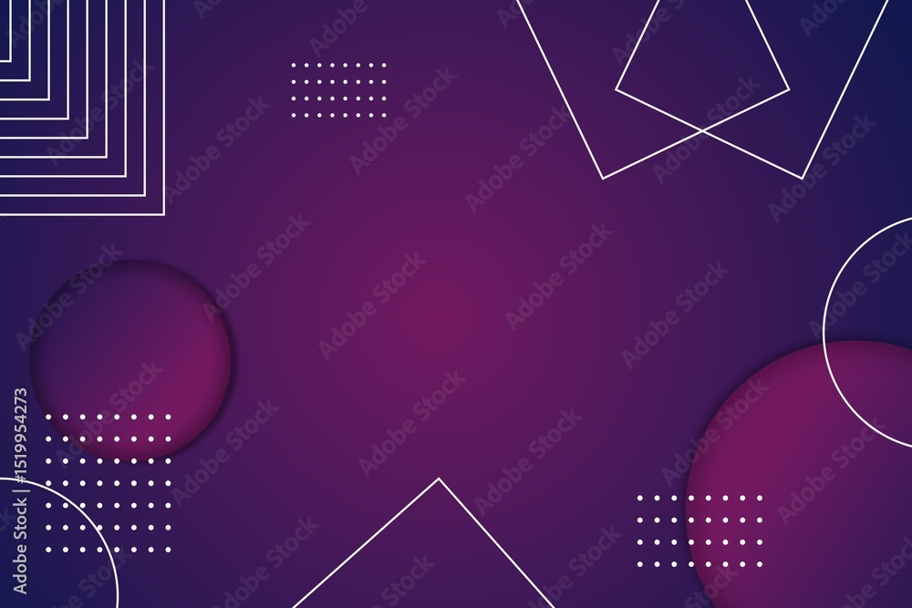 Obraz premium Modern Geometric Abstract Background in Purple Gradient