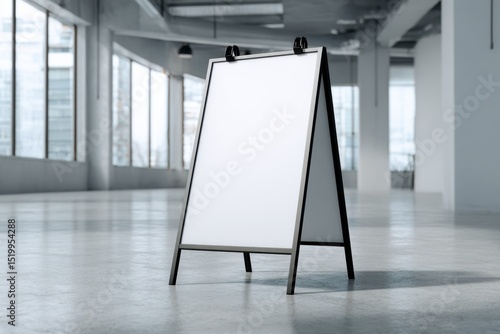 Blank A frame in the room advertisement concept