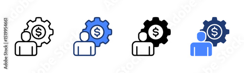 Business Management icon sheet multiple style collection