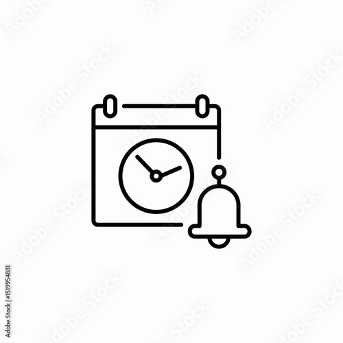 deadline reminder alert icon sign vector