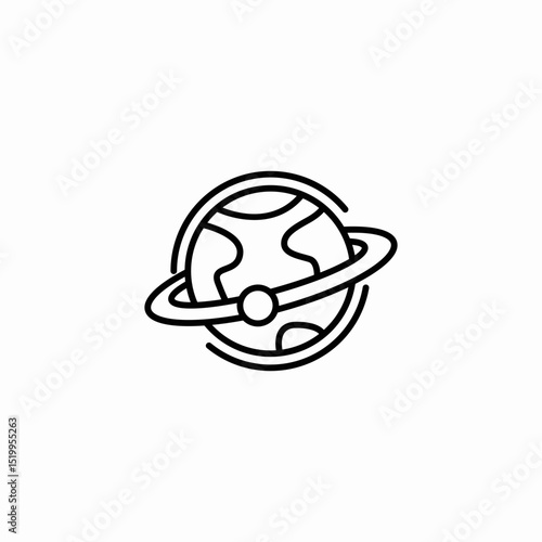earth equator icon sign vector