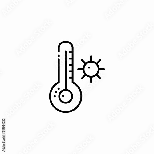 hot temperature icon sign vector