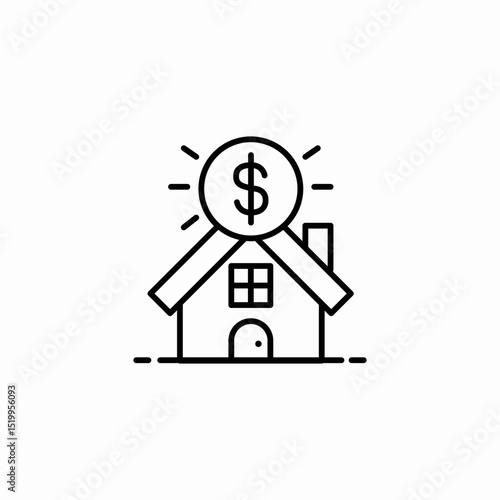 house price icon sign vector