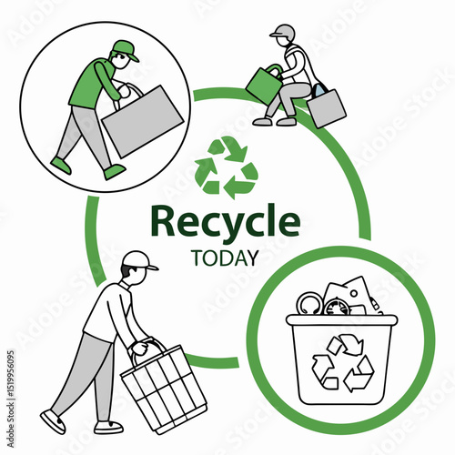 Recycle Today A Visual Representation of the Recycling Process and Its Importance