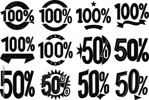 One Hundred and Fifty Thousand Points Symbols Vector
