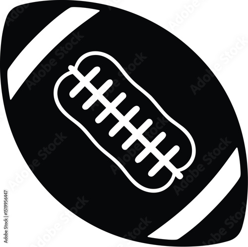 Football vector black silhouette print design