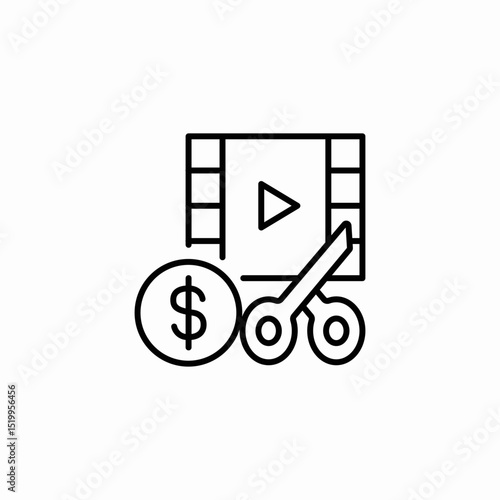 media editor payment icon sign vector