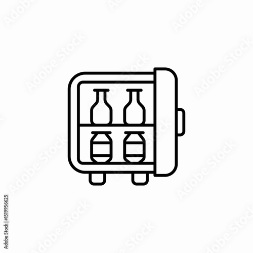mobile fridge portable icon sign vector