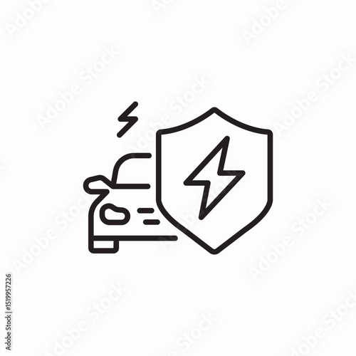 Fotografie car security icon sign vector