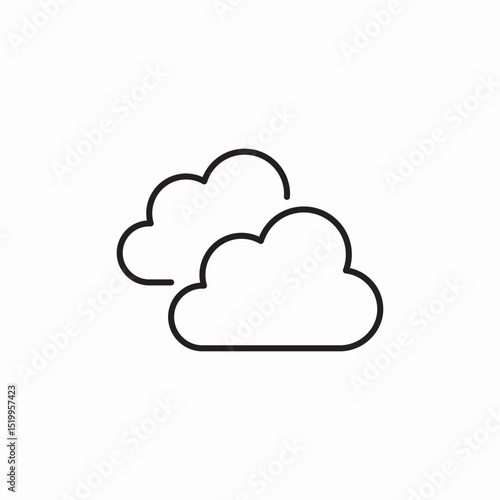 cloudy sky icon sign vector