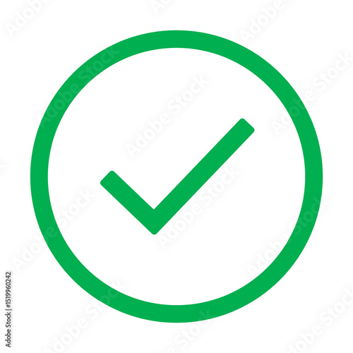 green circular check mark icon