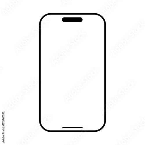 black smartphone isolated on white