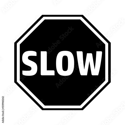 slow road sign png