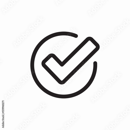 process completed icon sign vector