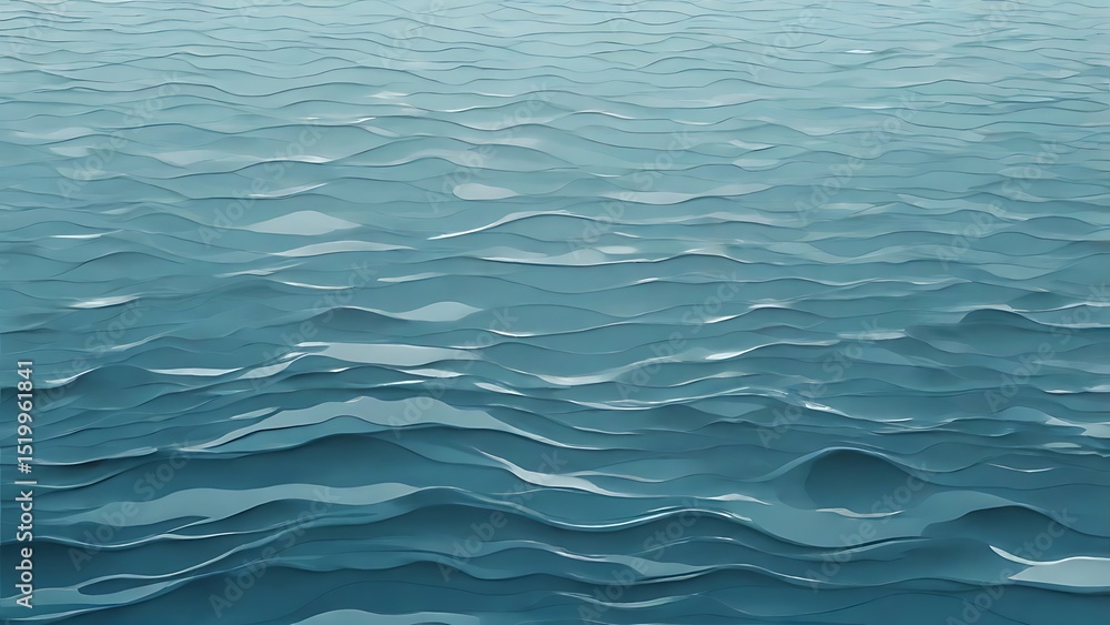 Obraz premium Realistic calm water texture in blue with light shimmer and smooth flowing forms