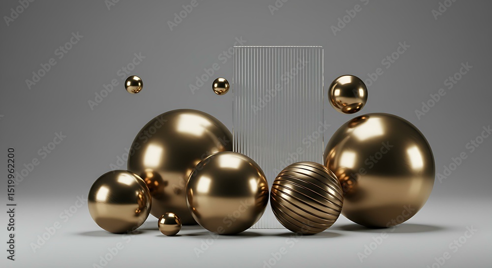 Abstract metallic spheres
Polished reflective surfaces
Transparent glass panel with ridges
3D liquid chrome shapes
Minimalist futuristic design Abstract metallic spheres
Polished reflective surfaces
Transparent glass panel with ridges
3D liquid chrome shapes
Minimalist futuristic design