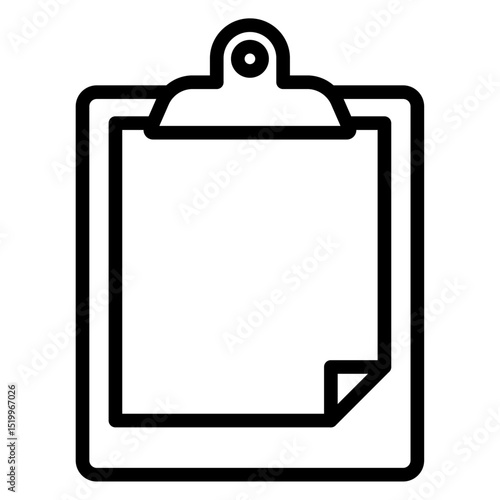 clipboard icon Simple thin line stroke