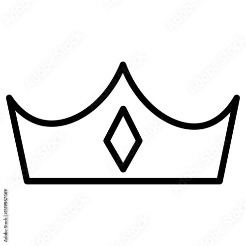 crown icon Simple thin line stroke