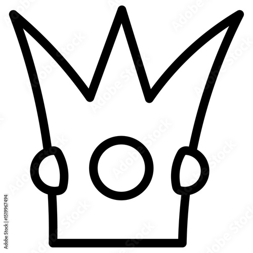 crown icon Simple thin line stroke