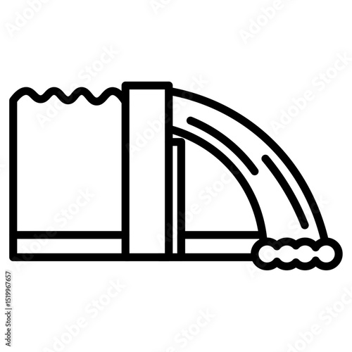 dam icon Simple thin line stroke