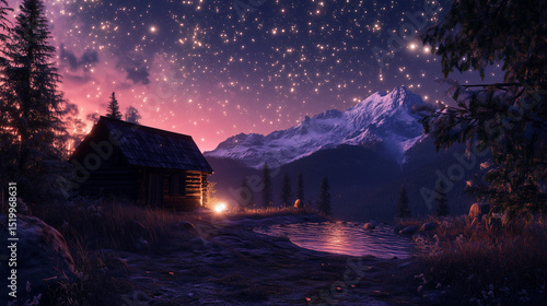 house with the aurora mood