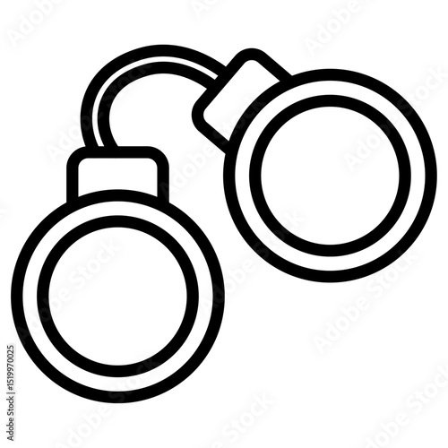 handcuffs icon Simple thin line stroke
