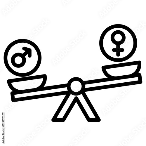 hormone imbalance icon Simple thin line stroke