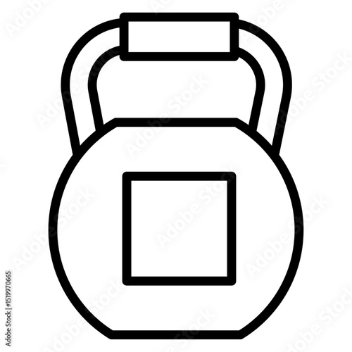 kettle bell icon Simple thin line stroke