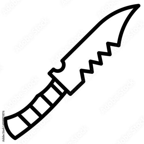 knife icon Simple thin line stroke