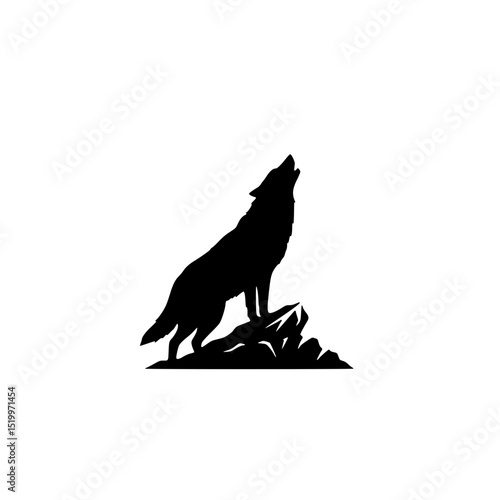 silhouette of a wolf