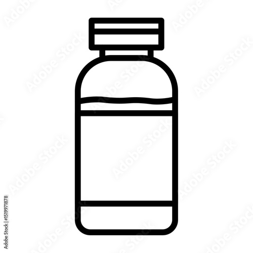 medical vial icon Simple thin line stroke