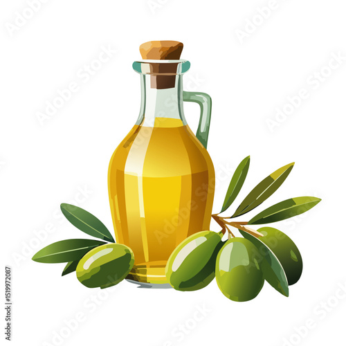 bottle of olive oil vector food graphic design