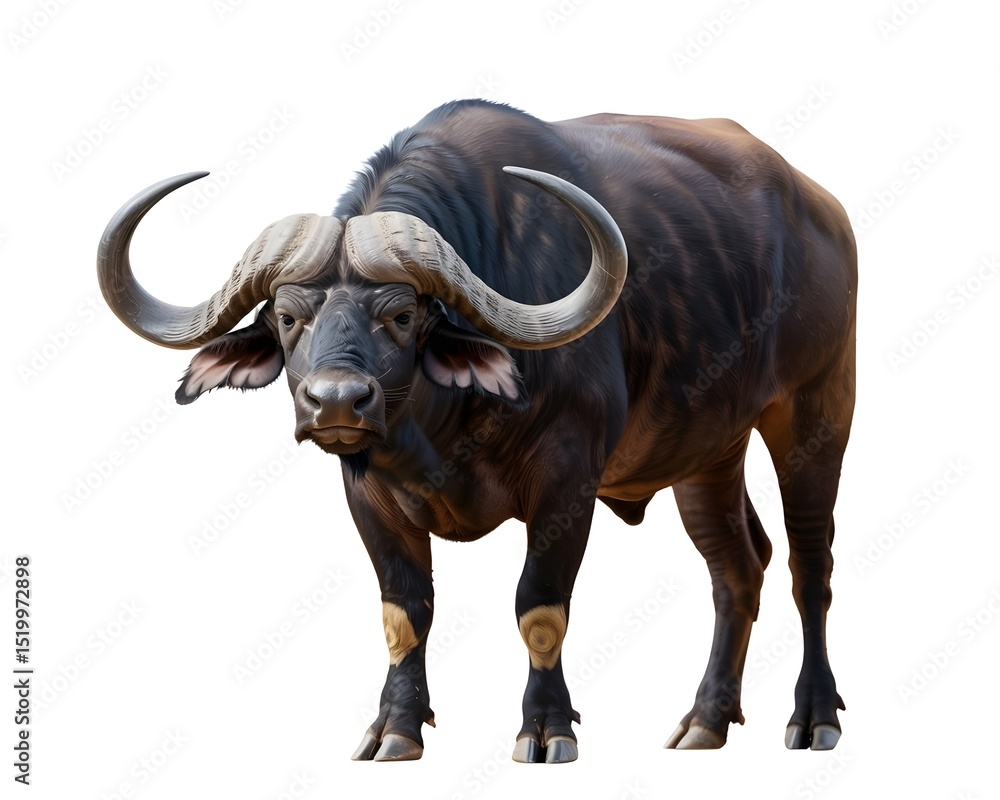 Fototapeta premium buffalo isolated on white
