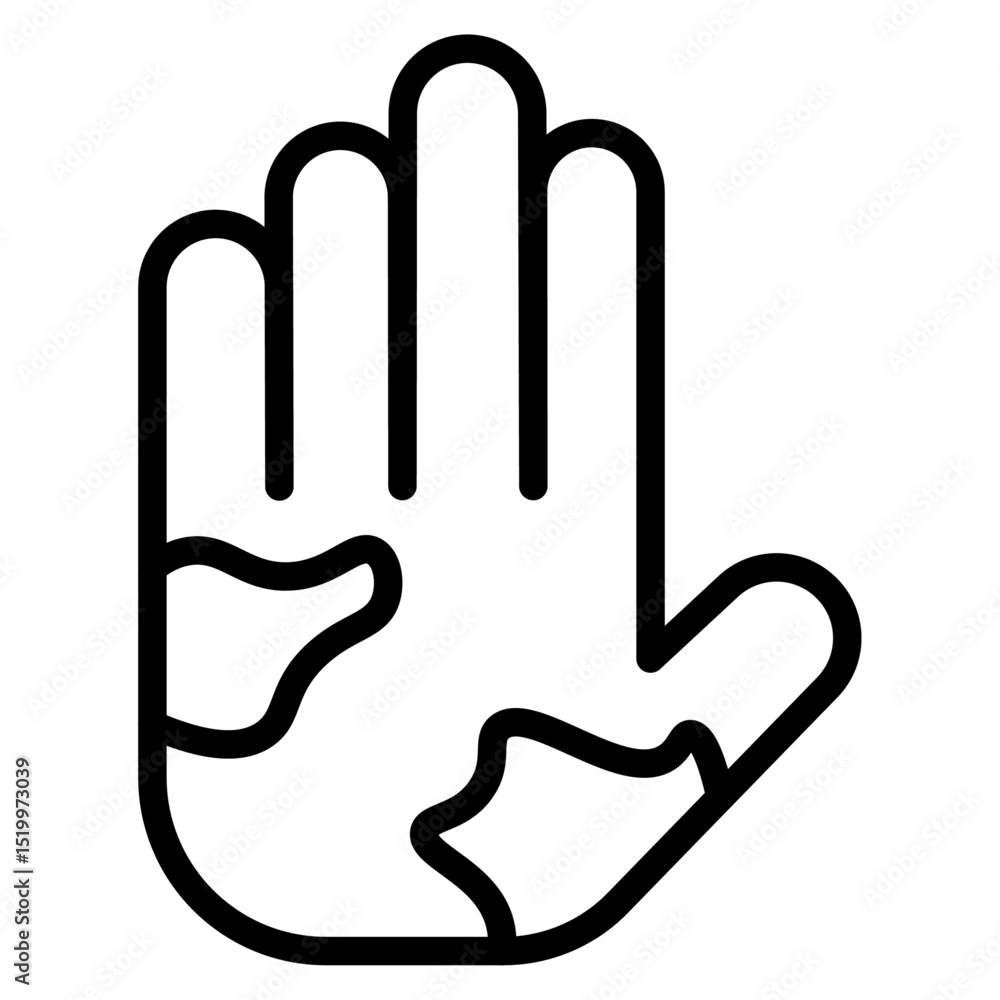 Obraz premium mottled skin icon Simple thin line stroke