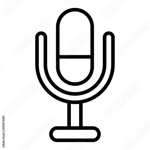 podcast icon Simple thin line stroke