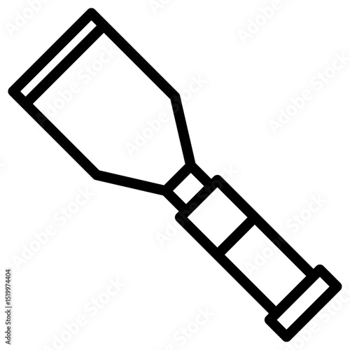 putty knife icon Simple thin line stroke