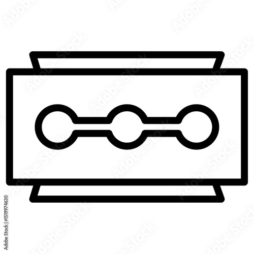 razor blade icon Simple thin line stroke