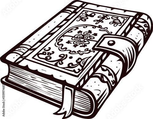 vintage-closed-book-with-an-ornate-cover---- (1).eps