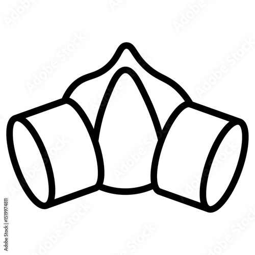 respirator icon Simple thin line stroke