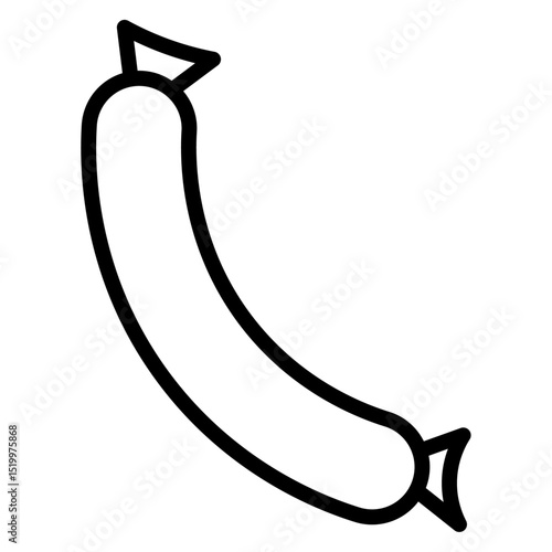 sausage icon Simple thin line stroke