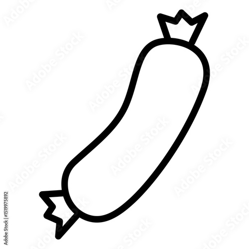 sausage icon Simple thin line stroke