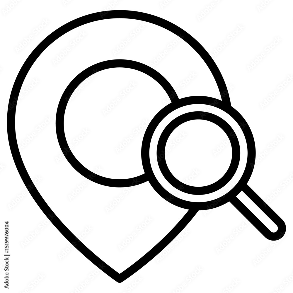 search location icon Simple thin line stroke search location icon Simple thin line stroke