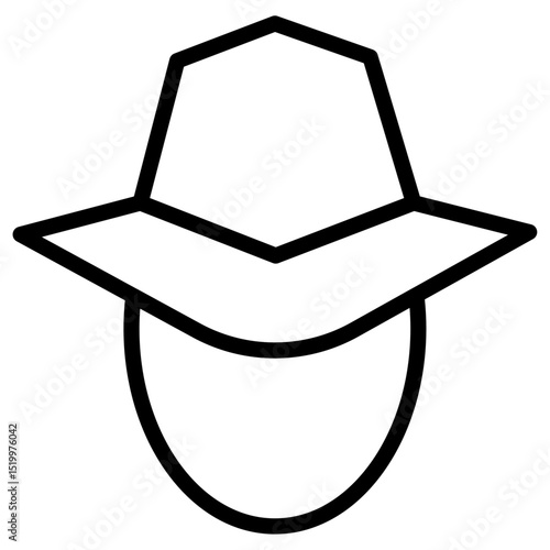 secret agent icon Simple thin line stroke