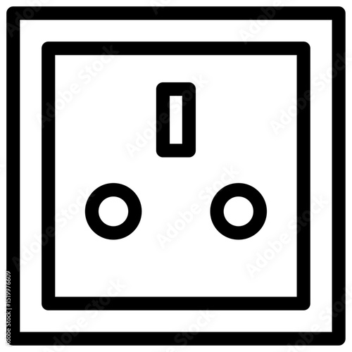 socket icon Simple thin line stroke