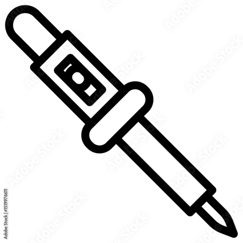 soldering iron icon Simple thin line stroke