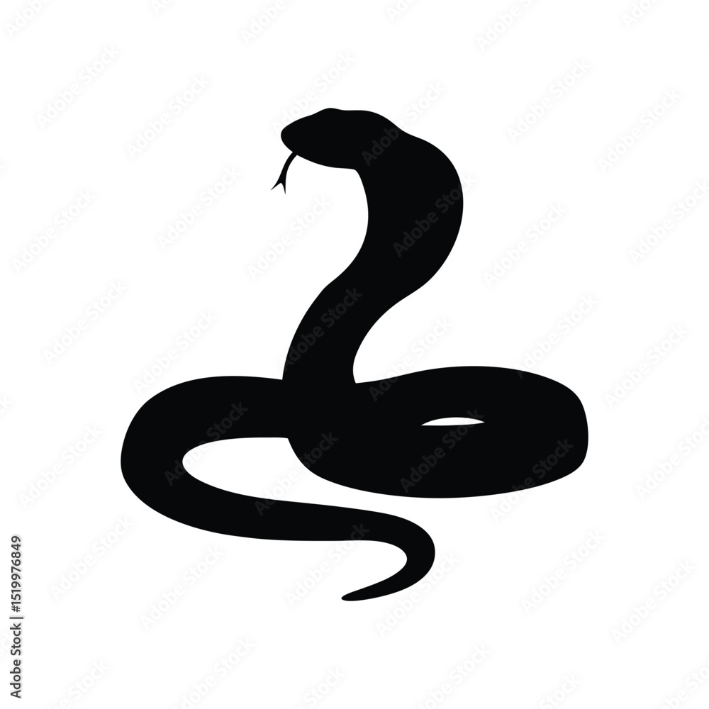 Fototapeta premium Snake silhouette, Snake silhouette vector