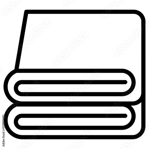 towel icon Simple thin line stroke